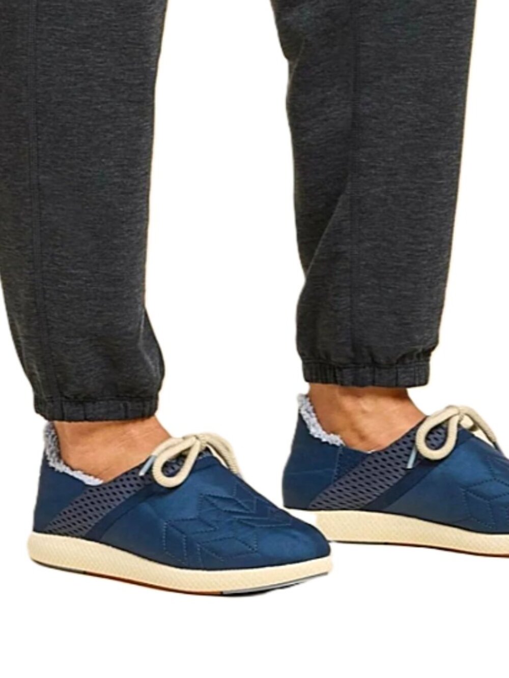 OLUKAI Mahiki Navy Sherpa-Trimmed Slipper Sneaker--NWT--7